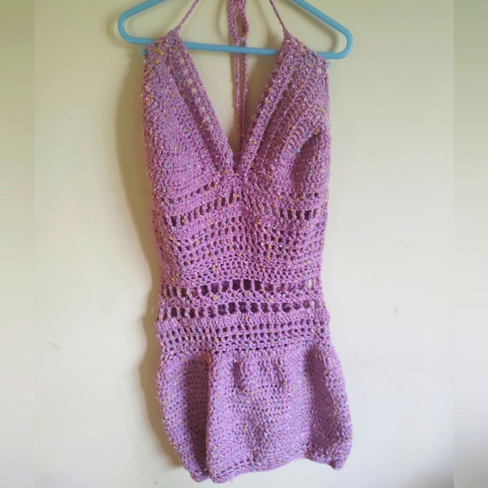 🔥✨Hot Mesh Handmade Crochet Mini Dress💫